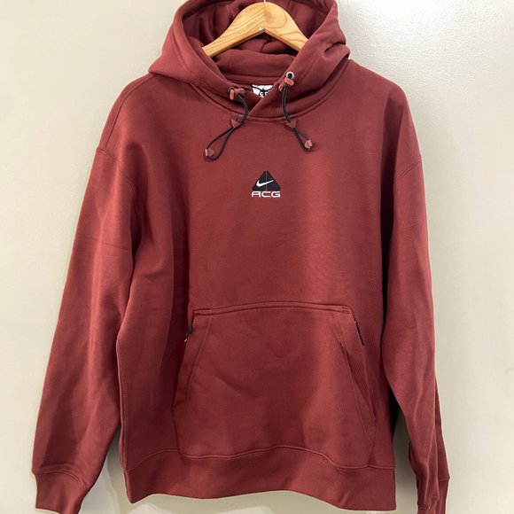 Nike ACG Therma-FIT Fleece Hoodie Oxen Brown Black Mens DH3087-217 NEW